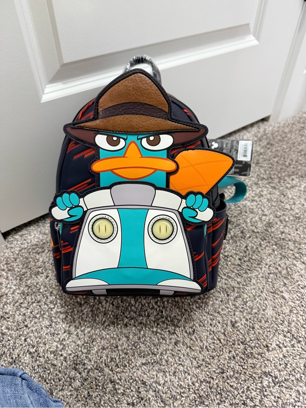 Loungefly Perry the Platypus Mini Backpack - Teal, Orange & Brown